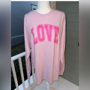 Love pink long sleeve T-shirt Valentine’s Day girlie girl originals XL